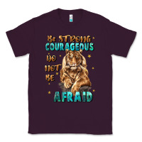 Plum be strong and courageous Classic Tee - JahusDesignShop