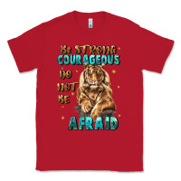 Red be strong and courageous Classic Tee - JahusDesignShop