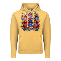 Vintage Mustard usa truck Vintage Hoodie - Zillion Design Studio