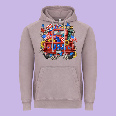 Usa Truck Vintage Hoodie Designed By Zillion Design Studio