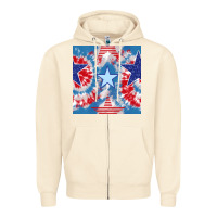 Sandshell patriotic tie dye stars Zipper Hoodie - BundleAndBundleShop