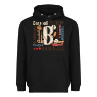 Black baseball Heavyweight Hoodie - MaliasSmallBusiness