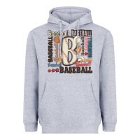 Heather Grey baseball Heavyweight Hoodie - MaliasSmallBusiness
