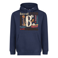 Navy baseball Heavyweight Hoodie - MaliasSmallBusiness