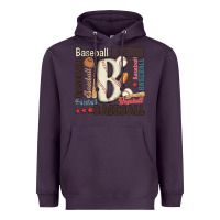 Plum baseball Heavyweight Hoodie - MaliasSmallBusiness