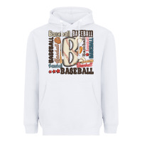 White baseball Heavyweight Hoodie - MaliasSmallBusiness