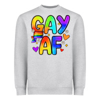 Heather Grey gay af Heavyweight Sweatshirt - Zillion Design Studio