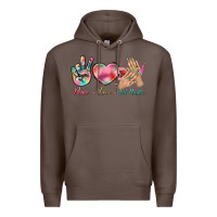 Coffee Peace Love Nail Hustler Premium Hoodie - BundleAndBundleShop