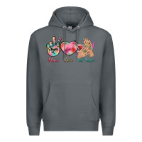 Rock Peace Love Nail Hustler Premium Hoodie - BundleAndBundleShop