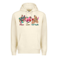 Sandshell Peace Love Nail Hustler Premium Hoodie - BundleAndBundleShop