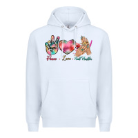 White Peace Love Nail Hustler Premium Hoodie - BundleAndBundleShop