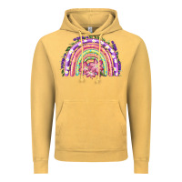 Vintage Mustard Easter Floral Spring Rainbow Vintage Hoodie - RanaPortraitStore