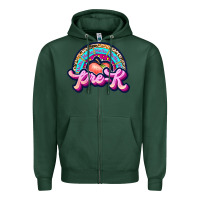 Sports Green pre k Zipper Hoodie - JahusDesignShop
