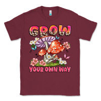 Burgundy grow your own way Classic Tee - JahusDesignShop