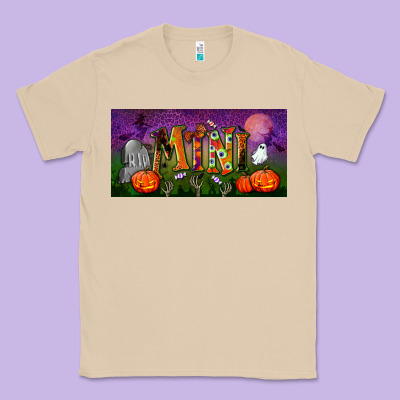 Halloween Mini License Plate Classic Tee Designed By Bundleandbundleshop