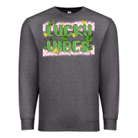 Charcoal Heather lucky vibes Premium Sweatshirt - MaliasSmallBusiness
