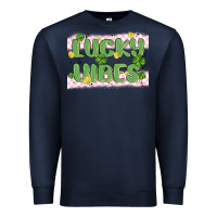 Navy lucky vibes Premium Sweatshirt - MaliasSmallBusiness