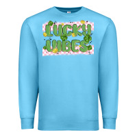 Ocean Blue lucky vibes Premium Sweatshirt - MaliasSmallBusiness