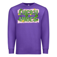 Purple lucky vibes Premium Sweatshirt - MaliasSmallBusiness