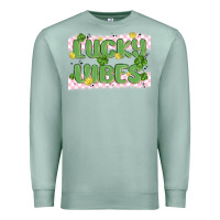 Seafoam lucky vibes Premium Sweatshirt - MaliasSmallBusiness