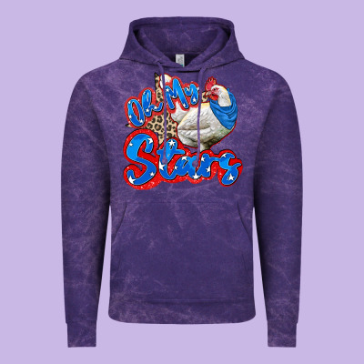 Oh My Stars Chicken Vintage Hoodie Designed By Zillion Design Studio