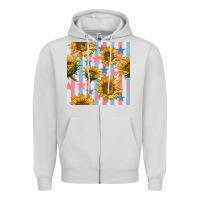 Dove Grey patriotic sunflowers stripes and stars seamless patrern Zipper Hoodie - BundleAndBundleShop