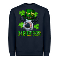 Navy lucky heifer Heavyweight Sweatshirt - RanaPortraitStore