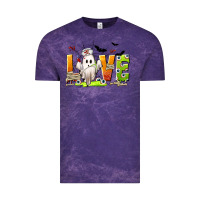 Cloud Purple Love Nurse Halloween Vintage Tee - texasbilliewilder