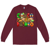 Burgundy cinco de drinko Long Sleeve Tee - AdoDesignShop