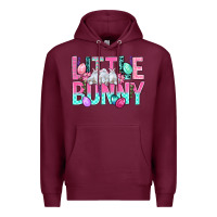 Burgundy Little Bunny Easter Premium Hoodie - BundleAndBundleShop