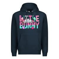 Navy Little Bunny Easter Premium Hoodie - BundleAndBundleShop