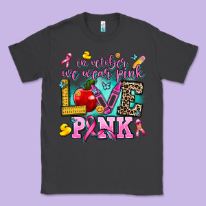 In October We Wear Pink Love Pink Classic Tee Designed By Adodesignshop