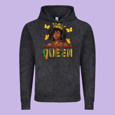 Vintage Hoodie beautiful black queen