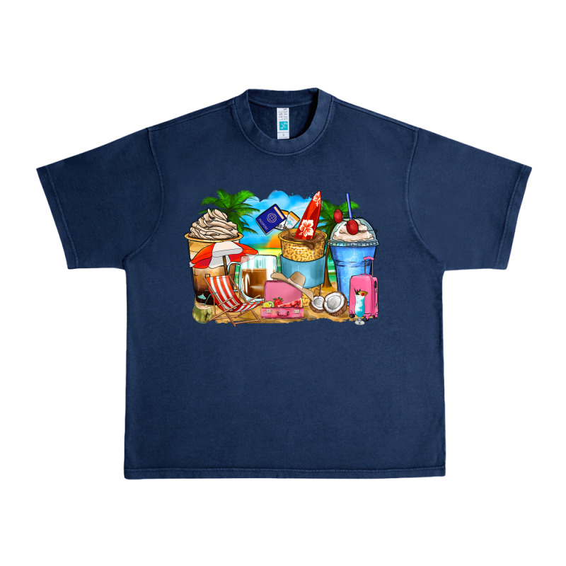 Travel Coffee Cups Urban Heavy Tee by Zillion Design Studio | Teevron