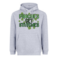 Heather Grey pinches get stitches Heavyweight Hoodie - MaliasSmallBusiness