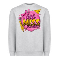 Heather Grey little miss preschool Heavyweight Sweatshirt - texasbilliewilder