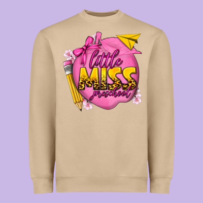 Little Miss Preschool Heavyweight Sweatshirt Designed By Texasbilliewilder
