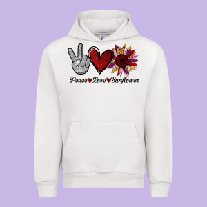 Peace Love Sunshine Sunflower Urban Hoodie Designed By Bettercallsaul