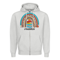 Dove Grey #teacherlife Zipper Hoodie - JahusDesignShop