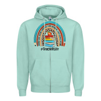 Seafoam #teacherlife Zipper Hoodie - JahusDesignShop