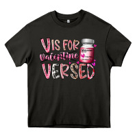 Asphalt v is for valentine versed Heavy Core Tee - RacoonDesign