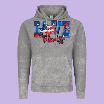 Love Texas Map Vintage Hoodie Designed By Zillion Design Studio