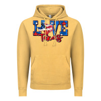 Vintage Mustard love texas map Vintage Hoodie - Zillion Design Studio