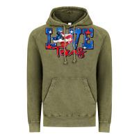 Vintage Olive love texas map Vintage Hoodie - Zillion Design Studio