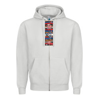 Dove Grey usa flag and western patterns  penwraps 1 Zipper Hoodie - Artiststas