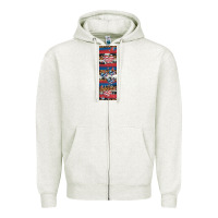 Oatmeal Heather usa flag and western patterns  penwraps 1 Zipper Hoodie - Artiststas