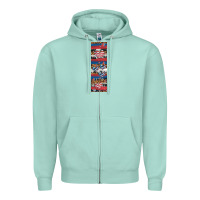 Seafoam usa flag and western patterns  penwraps 1 Zipper Hoodie - Artiststas