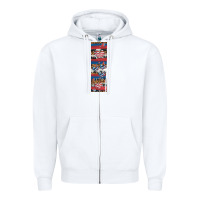 White usa flag and western patterns  penwraps 1 Zipper Hoodie - Artiststas