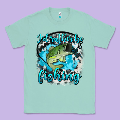 I D Rather Be Fishing Classic Tee Designed By Adodesignshop