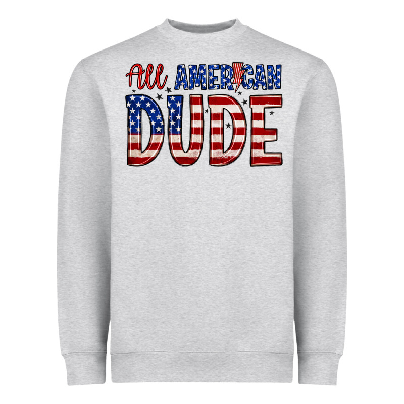 All American Dude Heavyweight Sweatshirt by Zillion Design Studio | Teevron